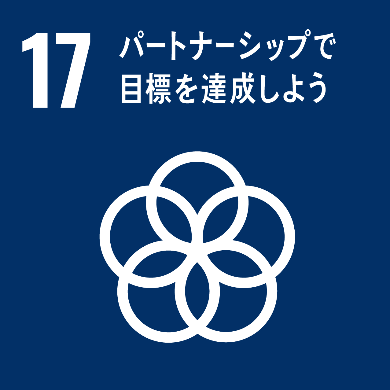 SDGs（持続可能な開発目標）の17の目標アイコン、パートナーシップで目標を達成しよう